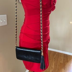 Chanel Zippered CC logo Leather Wallet on Chain